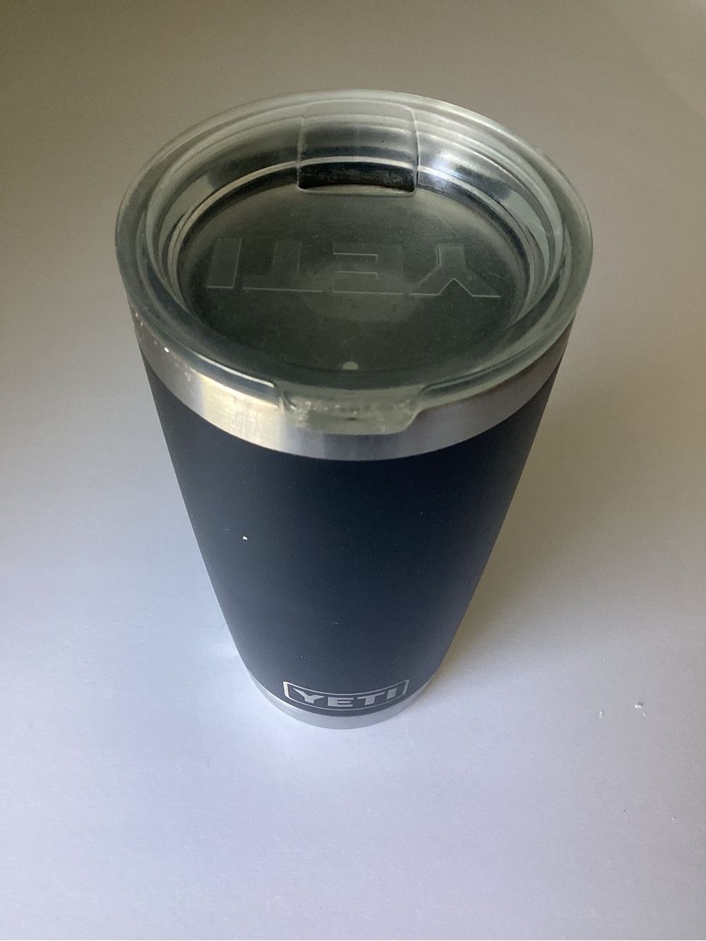 Yeti Black Stainless Steel Tumbler with Clear Lid